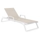 20-0692 TROPIC ΞΑΠΛΩΣΤΡΑ ΜΕ ΜΠΡΑΤΣΑ WHITE/TAUPE ΑΛΟΥΜ-ΠΟΛ/ΝΙΟΥ 210X72X31εκ.