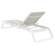 20-0692 TROPIC ΞΑΠΛΩΣΤΡΑ ΜΕ ΜΠΡΑΤΣΑ WHITE/TAUPE ΑΛΟΥΜ-ΠΟΛ/ΝΙΟΥ 210X72X31εκ.