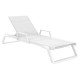 20-0691 TROPIC ΞΑΠΛΩΣΤΡΑ ΜΕ ΜΠΡΑΤΣΑ WHITE/WHITE ΑΛΟΥΜ-ΠΟΛ/ΝΙΟΥ 210X72X31εκ.