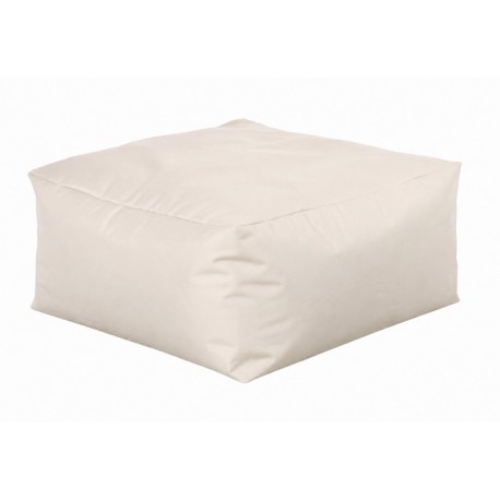 41251-22530-56 Εκρού Αδιάβροχο Ανεξίτηλο Πούφ 75x75x35(h)cm