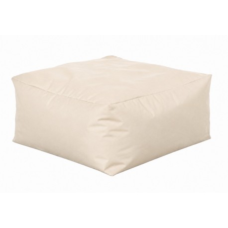 41253-22530-58 Εκρού Αδιάβροχο Ανεξίτηλο Πούφ 75x75x35(h)cm