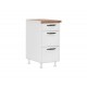 KD403FB66 Επιδαπέδια συρταριέρα κουζίνας CONTEMPO D40 3F B Λευκό 40x60x85εκ.