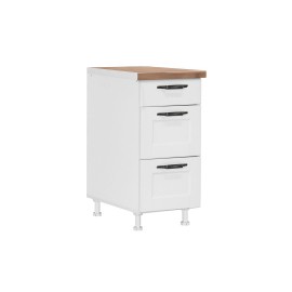 KD403FB66 Επιδαπέδια συρταριέρα κουζίνας CONTEMPO D40 3F B Λευκό 40x60x85εκ.