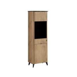902186-71 Βιτρίνα ψηλή OSTIN cremona/ μαύρο μάρμαρο 63x182x36,5