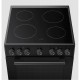Midea MFO24D-ME4R10F(SS) Ελεύθερη Ηλεκτρική Κουζίνα 60cm 4 Εστίες Κεραμικές 70Lt 10 Πρ/τα Class A Ρολόι Αέρας & Grill Μαύρο A