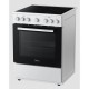 Midea MFO24D-ME4R10F(WH) Ελεύθερη Ηλεκτρική Κουζίνα 60cm 4 Εστίες Κεραμικές 70Lt 10 Πρ/τα Class A  Αέρας & Grill Λευκό Α