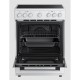 Midea MFO24D-ME4R10F(WH) Ελεύθερη Ηλεκτρική Κουζίνα 60cm 4 Εστίες Κεραμικές 70Lt 10 Πρ/τα Class A  Αέρας & Grill Λευκό Α
