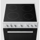 Midea MFO24D-ME4R10F(WH) Ελεύθερη Ηλεκτρική Κουζίνα 60cm 4 Εστίες Κεραμικές 70Lt 10 Πρ/τα Class A  Αέρας & Grill Λευκό Α