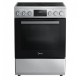 Midea MFO24D-AE4R10F(SS) Ελεύθερη Ηλεκτρική Κουζίνα 60cm 4 Εστίες Κεραμικές 70Lt 10 Πρ/τα A Τηλεσκοπικό Αέρα & Grill Ασημί  Α