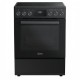 Midea MFO24D-AE4R10F(BK) Ελεύθερη Ηλεκτρική Κουζίνα 60cm 4 Εστίες Κεραμικές 70Lt 10 Πρ/τα  A Τηλεσκοπικό Αέρα & Grill Μαύρο Α