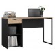 0111.TV66 Function Plus γραφείο με ραφι και συρτάρι 130x48,4x76,5εκ. Jackson Hickory / Μαύρο Jackson Hickory / Μαύρο 130x48,4εκ.