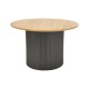 029-000427 Tραπέζια σαλονιού Dovel pakoworld mdf σετ 2τεμ. sonoma-μαύρο μεταλλο