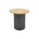 029-000427 Tραπέζια σαλονιού Dovel pakoworld mdf σετ 2τεμ. sonoma-μαύρο μεταλλο