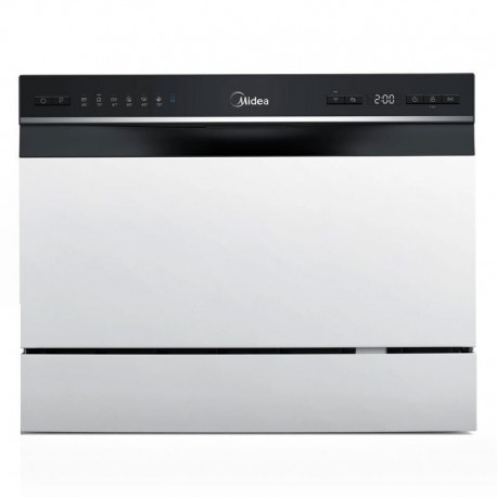 Midea MDWTT0602MW-W Πλυντήριο Πιάτων Πάγκου για 6 Σερβίτσια 55cm με Wi-Fi Λευκό D