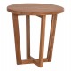 ΤΡΑΠΕΖΙ ΜΕΣΗΣ ΣΤΡΟΓΓΥΛΟ KOLIN HM6650 ΞΥΛΟ TEAK ΦΥΣΙΚΟ Φ65x65Υεκ.