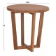 ΤΡΑΠΕΖΙ ΜΕΣΗΣ ΣΤΡΟΓΓΥΛΟ KOLIN HM6650 ΞΥΛΟ TEAK ΦΥΣΙΚΟ Φ65x65Υεκ.