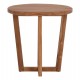 ΤΡΑΠΕΖΙ ΜΕΣΗΣ ΣΤΡΟΓΓΥΛΟ KOLIN HM6650 ΞΥΛΟ TEAK ΦΥΣΙΚΟ Φ65x65Υεκ.