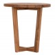 ΤΡΑΠΕΖΙ ΜΕΣΗΣ ΣΤΡΟΓΓΥΛΟ KOLIN HM6650 ΞΥΛΟ TEAK ΦΥΣΙΚΟ Φ65x65Υεκ.