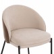 ΣΕΤ ΤΡΑΠΕΖΑΡΙΑΣ 7ΤΜΧ ASTORIA HM10933.02 MDF TOP--ΥΦΑΣΜΑ ΜΠΕΖ/ΚΑΦΕ & ΜΕΤΑΛΛΟ ΜΑΥΡΟ
