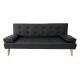 40-0206-1 MERYL BLACK PU ΚΑΝΑΠΕΣ ΚΡΕΒΑΤΙ 170X81X74εκ.