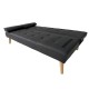 40-0206-1 MERYL BLACK PU ΚΑΝΑΠΕΣ ΚΡΕΒΑΤΙ 170X81X74εκ.