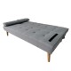 40-0206-2 MERYL LIGHT GREY ΥΦΑΣΜΑ ΚΑΝΑΠΕΣ ΚΡΕΒΑΤΙ 170X81X74εκ.