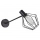 77-8321 SE21-BL-22-GR1  ADEPT BLACK WALL LAMP BLACK METAL GRID+