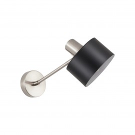 77-8331 SE21-NM-22-MS1 ADEPT WALL LAMP Nickel Matt Wall lamp Black Shade+