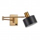 77-8366 SE21-GM-52-MS1  ADEPT WALL LAMP Gold Matt Wall lamp with Switcher and Black Metal Shade+