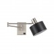 77-8375 SE21-NM-52-MS1  ADEPT WALL LAMP Nickel Matt Wall lamp with Switcher and Black Metal Shade+