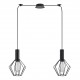 77-8529 SE21-BL-4-BL2-GR1 ADEPT TUBE Black Pendant Black Metal Grid+