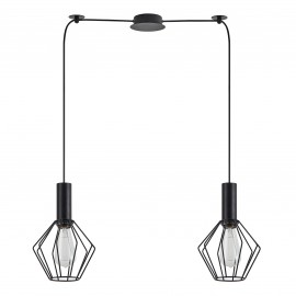 77-8529 SE21-BL-4-BL2-GR1 ADEPT TUBE Black Pendant Black Metal Grid+