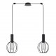 77-8536 SE21-BL-4-BL2-GR2  ADEPT TUBE Black Pendant Black Metal Grid+