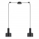 77-8543 SE21-BL-4-BL2-MS1 ADEPT  TUBE Black Pendant Black Metal Shade+