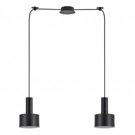 77-8543 SE21-BL-4-BL2-MS1 ADEPT  TUBE Black Pendant Black Metal Shade+