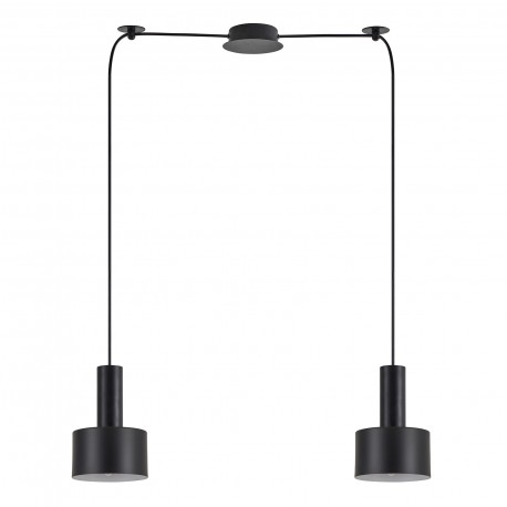 77-8543 SE21-BL-4-BL2-MS1 ADEPT  TUBE Black Pendant Black Metal Shade+