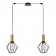 77-8620 SE21-GM-4-BL2-GR1 ADEPT TUBE Gold Matt Pendant Black Metal Grid+