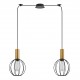 77-8627 SE21-GM-4-BL2-GR1  ADEPT TUBE Gold Matt Pendant Black Metal Grid+