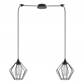 77-8749 SE21-BL-B10-BL2-GR1 ADEPT PENDANT Black Metal Grid Pendant+