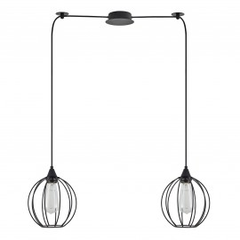 77-8756 SE21-BL-B10-BL2-GR2 ADEPT PENDANT Black Metal Grid Pendant+