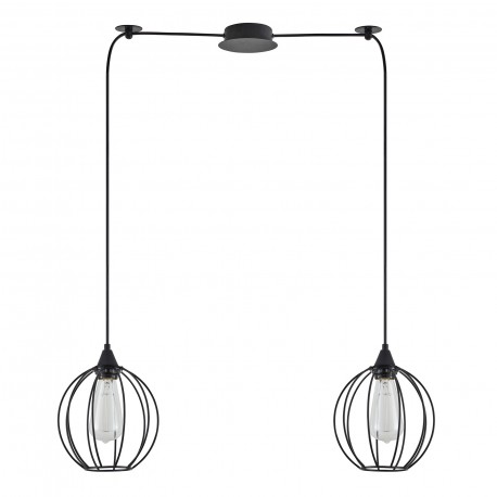 77-8756 SE21-BL-B10-BL2-GR2 ADEPT PENDANT Black Metal Grid Pendant+