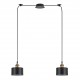 77-8763 SE21-BR-10-BL2-MS1  MAGNUM BRONZE Black Metal Shade Pendant+