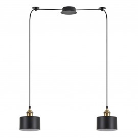 77-8763 SE21-BR-10-BL2-MS1  MAGNUM BRONZE Black Metal Shade Pendant+