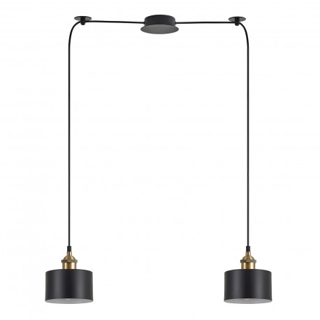 77-8763 SE21-BR-10-BL2-MS1  MAGNUM BRONZE Black Metal Shade Pendant+