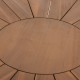 ΤΡΑΠΕΖΙ ΤΡΑΠΕΖΑΡΙΑΣ ΣΤΡΟΓΓΥΛΟ CORTEN HM6443 ΞΥΛΟ ΑΚΑΚΙΑΣ ΣΕ ΦΥΣΙΚΟ Φ140x76Υεκ.