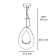 4103-A-Gray Inlight Κρεμαστό Γύψινο Φωτιστικό G9, Γκρι D:27,6x40,5cm (4103-A-Gray)