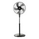 06-21504 ESTIA ΑΝΕΜΙΣΤΗΡΑΣ ΣΤΑΝΤ ΕΠΙΔΑΠΕΔΙΟΣ AEROPULSE 40cm 50w ΜΕ ΣΤΡΟΓΓYΛΗ ΒΑΣΗ ΒΑΡΕΩΣ ΤΥΠΟΥ ΜΑΥΡΟΣ