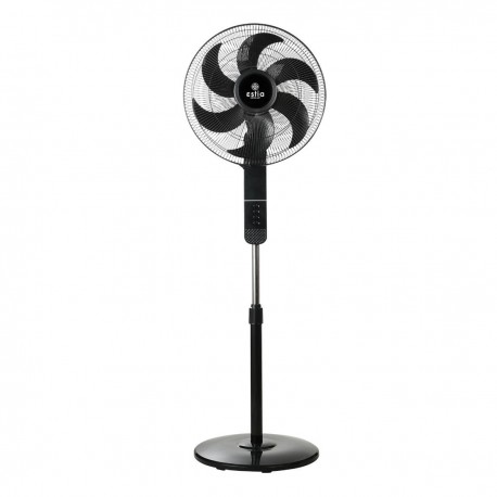 06-21115 ESTIA ΑΝΕΜΙΣΤΗΡΑΣ ΣΤΑΝΤ ΕΠΙΔΑΠΕΔΙΟΣ BOW 40cm 60w ΜΑΥΡΟΣ