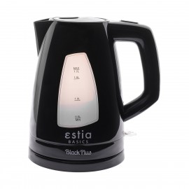 06-10096 ESTIA ΒΡΑΣΤΗΡΑΣ BLACK PLUS ΠΛΑΣΤΙΚΟΣ 2200w 1.7lt ΜΑΥΡΟΣ
