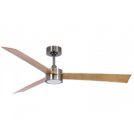 Beacon Lucci Air Climate IV Nickel/Teak Ανεμιστήρας Οροφής 132cm 35W με Φως & Τηλεχειριστήριο Μπεζ Ασημί